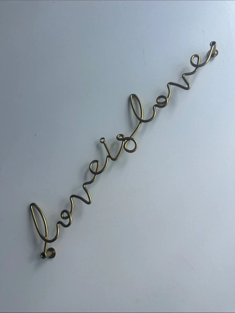 Love is Love Brass Script Wall Sign
